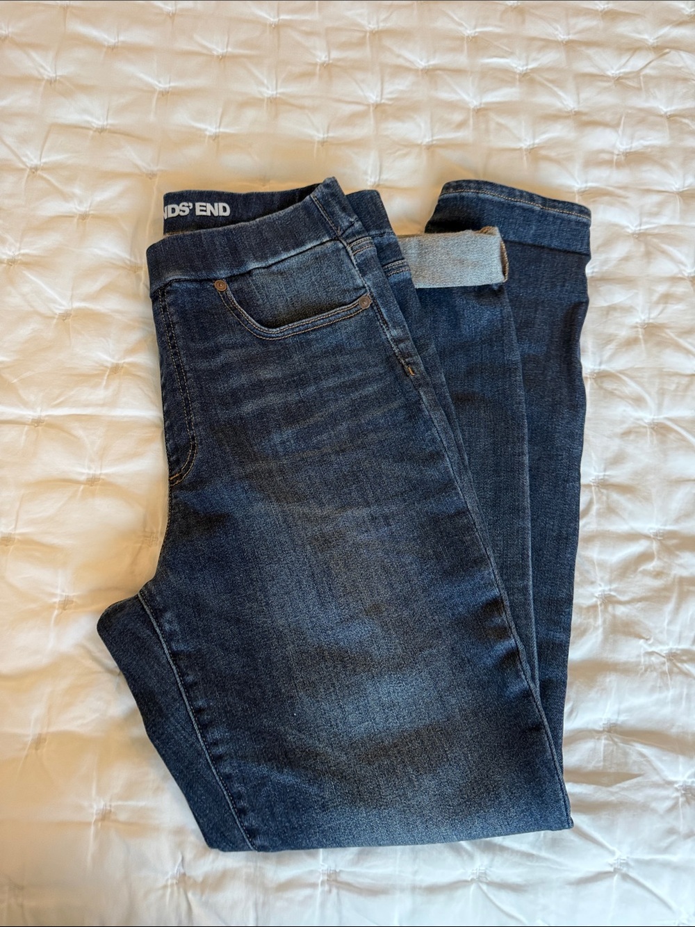 Lands' End Indigo Blue Jeans size 10